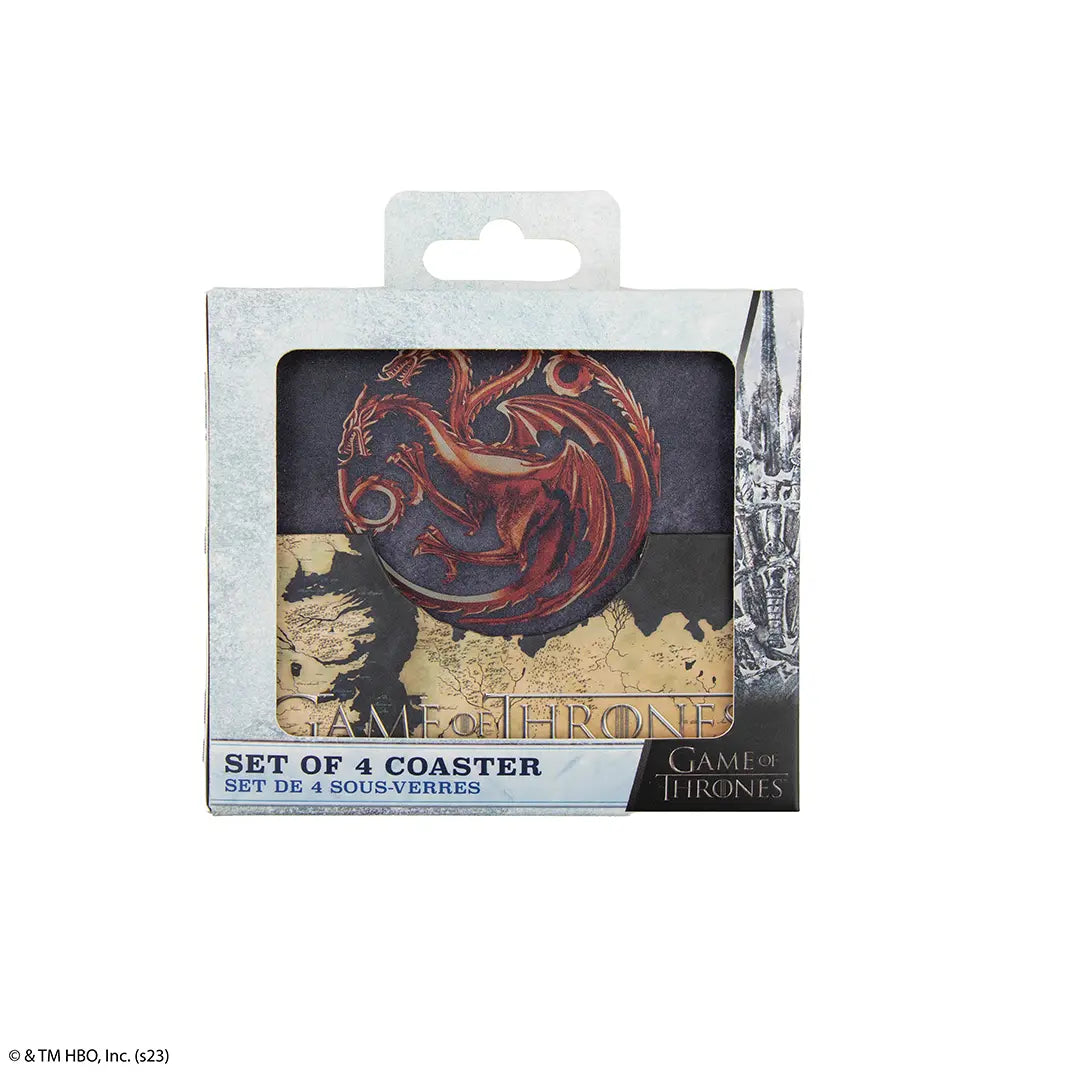 Set of 4 coasters Houses of Westeros - Game of Thrones