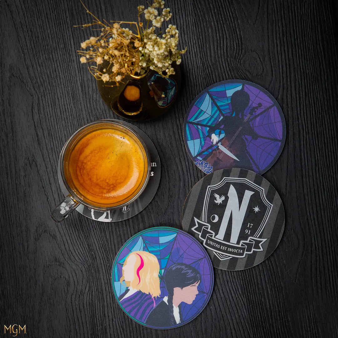 Set of 4 coasters - Wednesday