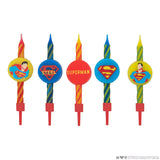 Set of 10 Birthday style Candles Superman logo - DC Comics