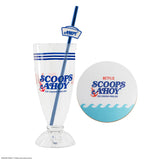 Milkshake glass and straw Scoops Ahoy - Stranger Things