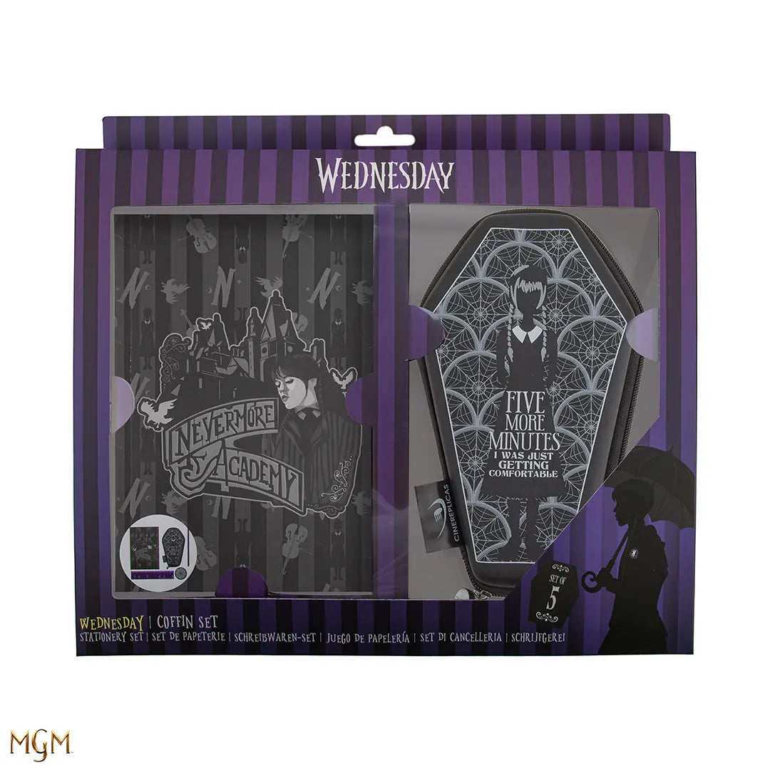 Stationery set coffin - Wednesday