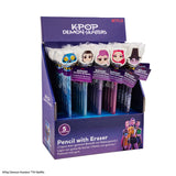Display of 30 pencils and erasers – K-Pop Demon Hunters