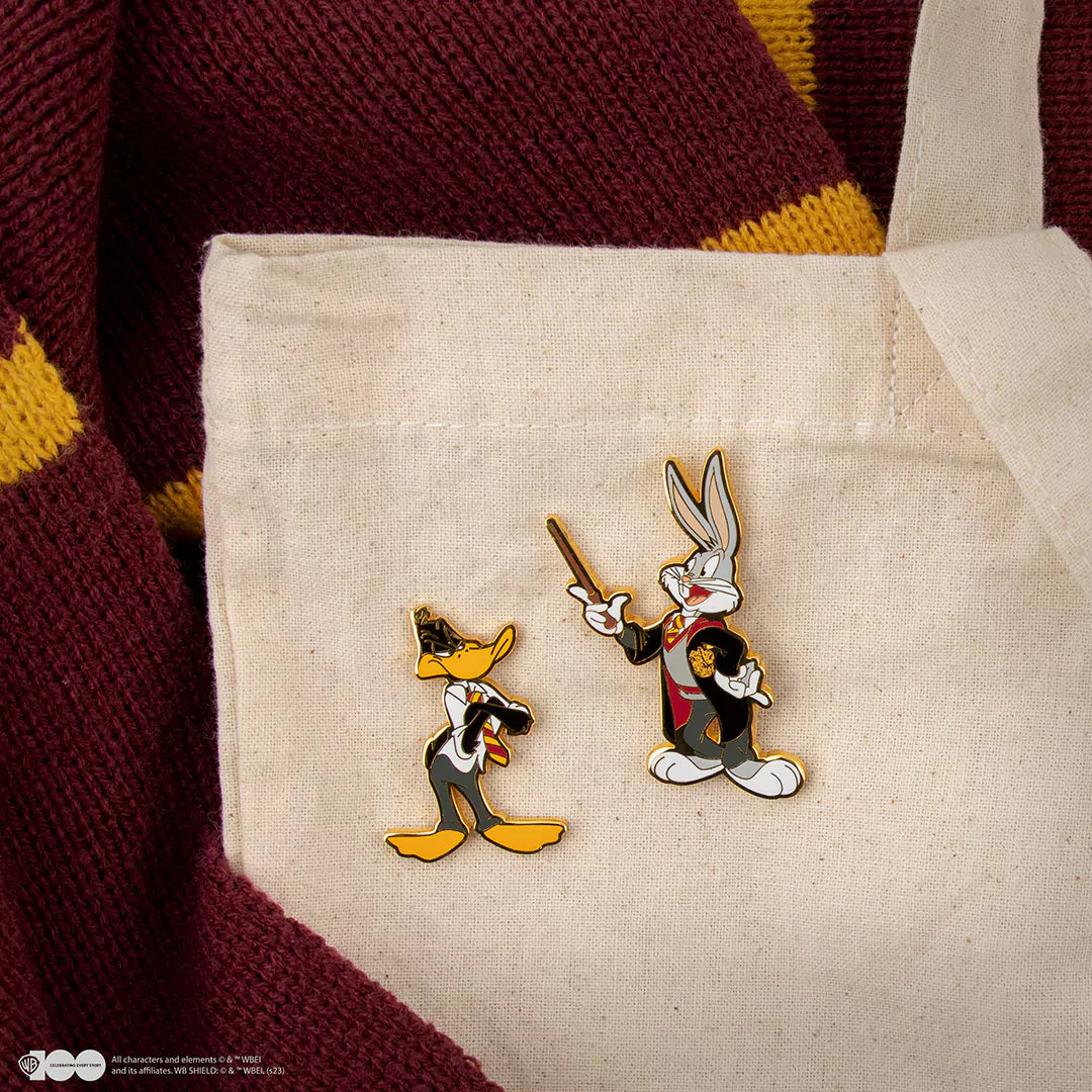 Set of 2 pins Bugs and Daffy at Hogwarts - Looney Tunes - WB 100th