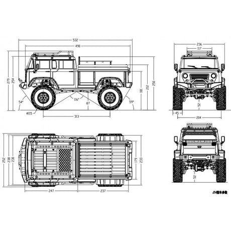 Crawling kit - JT4 EMO 1/10 RTR Kit (sea blue / white)