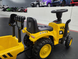 Caterpillar ride-on car with trailer
