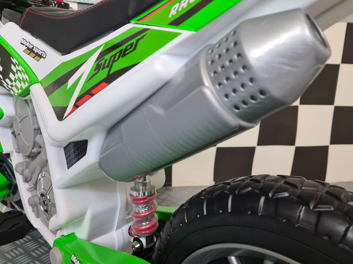 Motocross 12V electric motorbike for kids – green