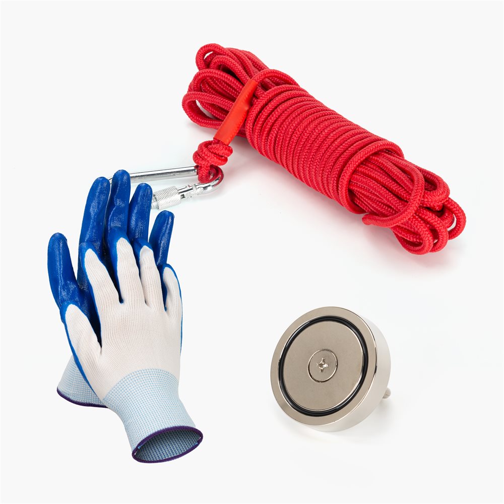 Stanlord Fishing Magnet 120 kg with gloves and 10 m rope