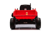 Kids' tractor 24V with trailer – 1 seat, red
