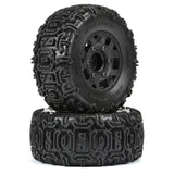 Warthog SC 2.2"/3.0" Off-Road Tires Mounted on Ripper Black 6x30 Removable 12mm Hex Wheels (2) for Slash 2wd & Slash 4x4 Front or Rear