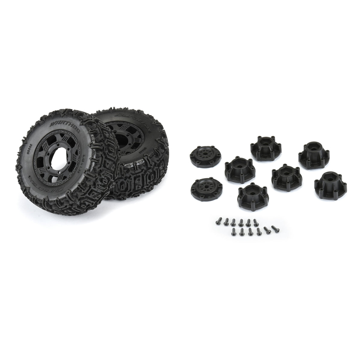 Warthog SC 2.2"/3.0" Off-Road Tires Mounted on Ripper Black 6x30 Removable 12mm Hex Wheels (2) for Slash 2wd & Slash 4x4 Front or Rear