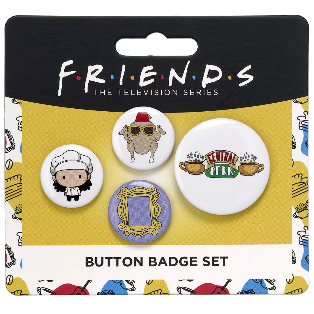 Monica 4 Button Badge Set - Friends