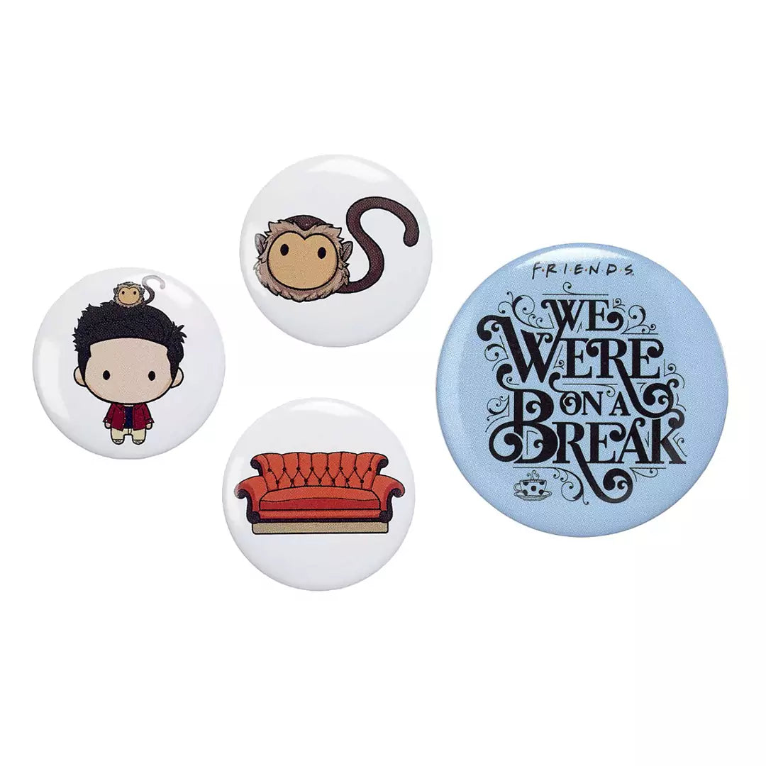Ross 4 Button Badge Set - Friends