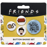 Ross 4 Button Badge Set - Friends