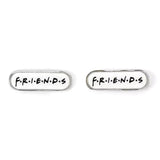 Set of 3 Earring Studs Frame Coffee Cup Friends Logo - Friends