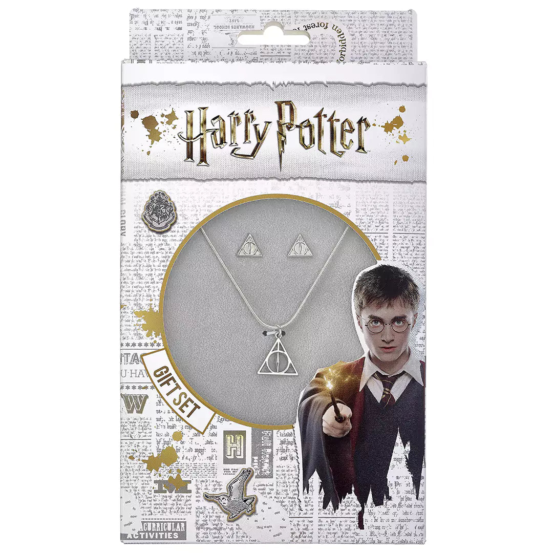 Deathly Hallows necklace and earrings set - Harry Potter