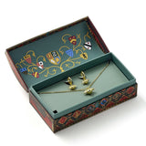Quidditch earrings and necklace gift set