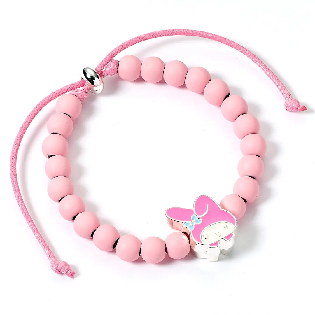 Pink Beaded Bracelet with My Melody Charm - Hello Kitty