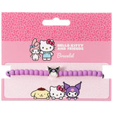Purple Beaded Bracelet with Kuromi Charm - Hello Kitty