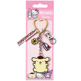 Keyring Pompompurin with Charms - Hello Kitty