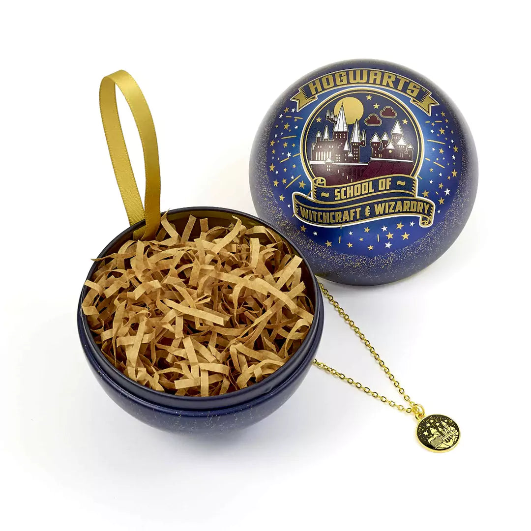 Christmas bauble School of witchcraft - Hogwarts necklace - Harry Potter