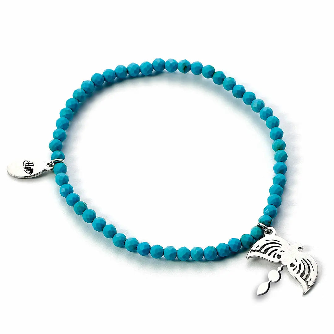 Sterling silver Ravenclaw Diadem Charm blue crystal bracelet - Harry Potter