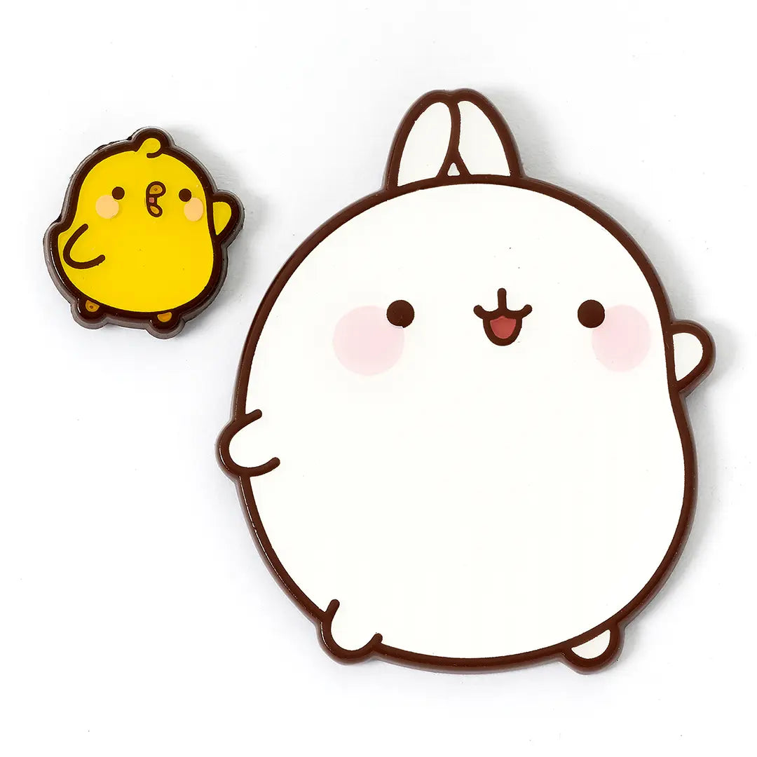 Pin Badge - Molang and Piu Piu