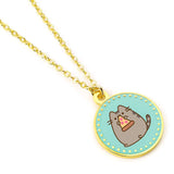 Pusheen the cat and pizza necklace - Pusheen