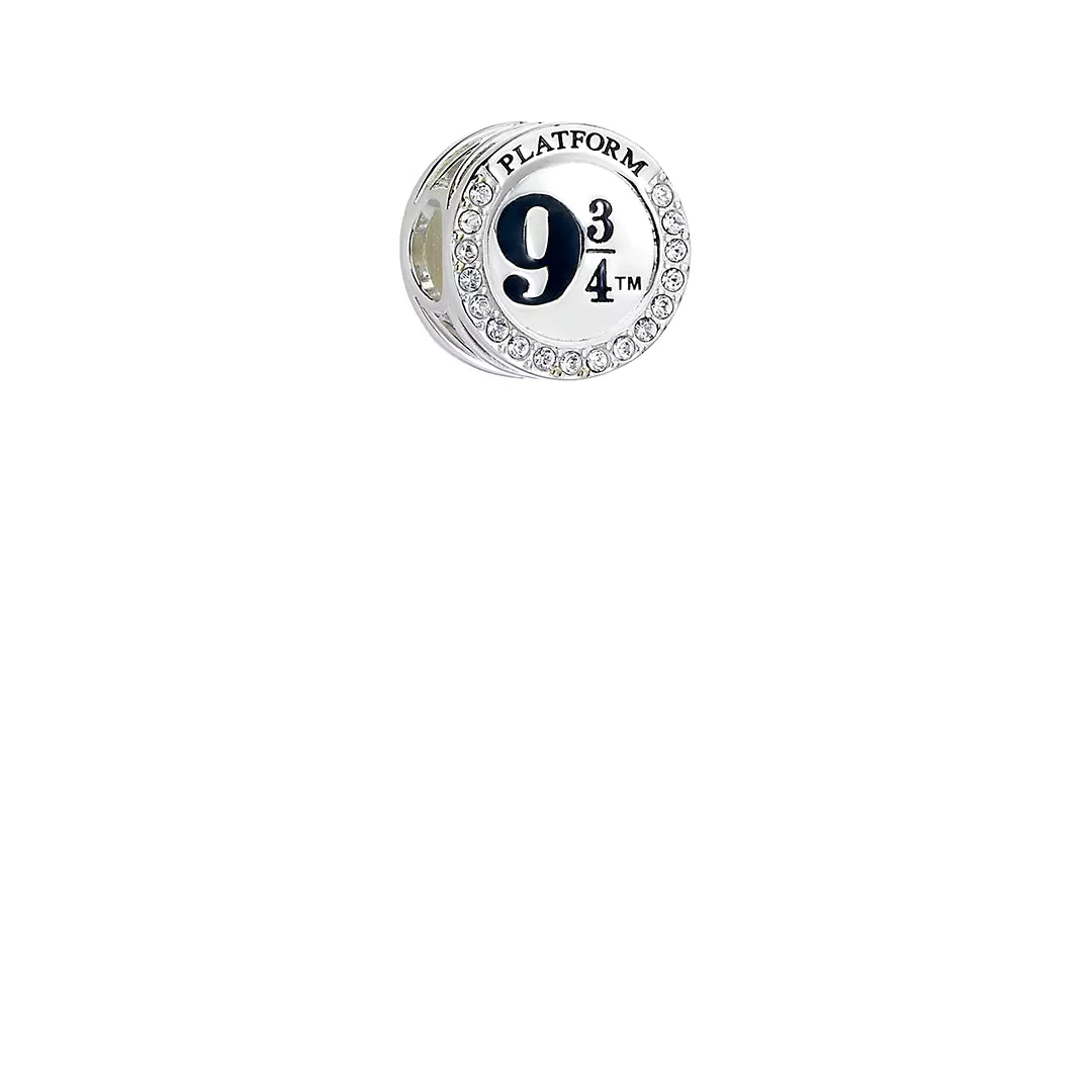 Sterling Silver Platform 9 3/4 Spacer Bead embellished with Crystals - Harry Potter