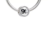 Sterling Silver Platform 9 3/4 Spacer Bead embellished with Crystals - Harry Potter