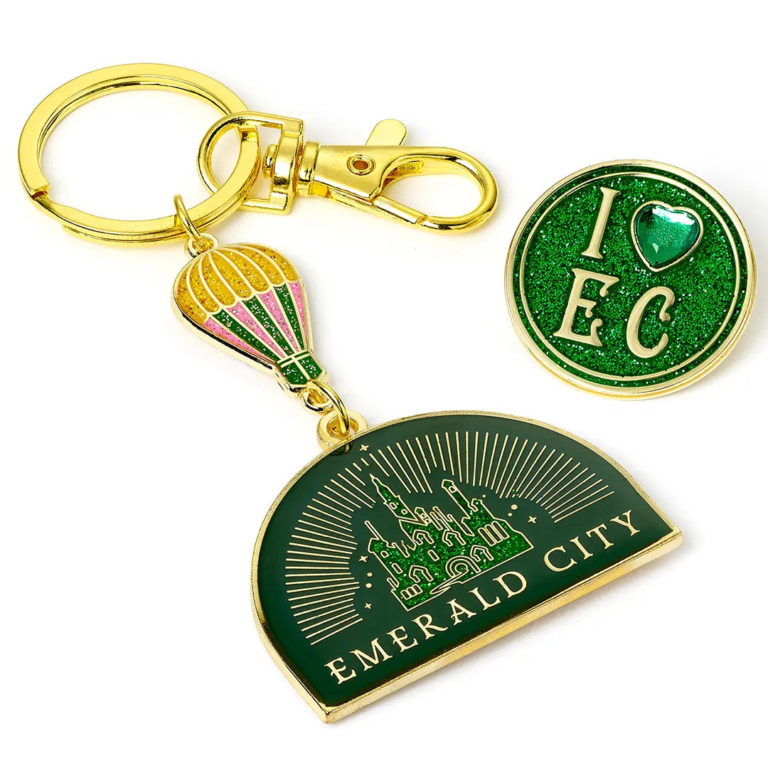 Emerald City Hot air Balloon Keyring & Pin badge - Wicked