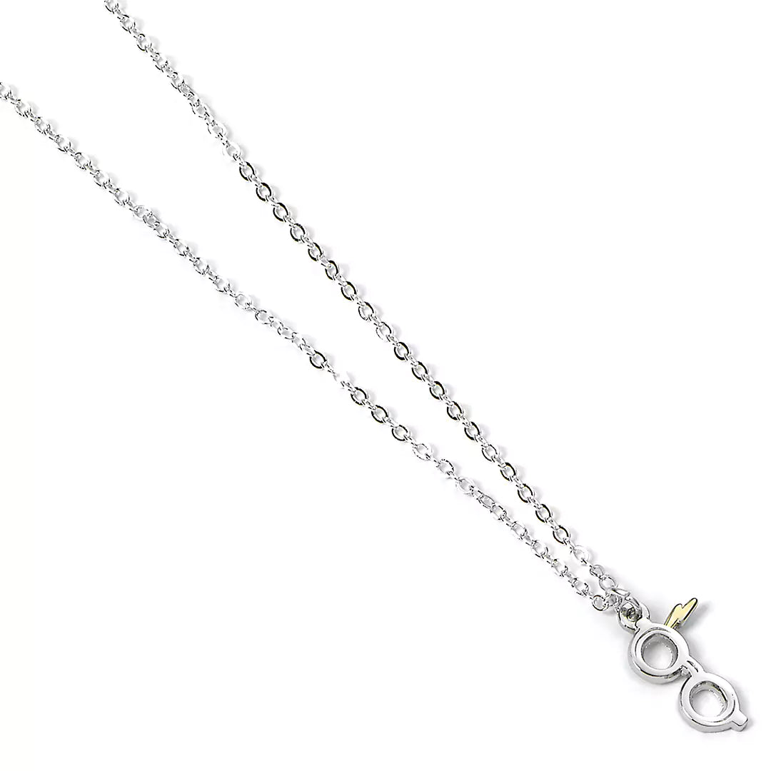Lightning Bolt with Glasses Necklace - Harry Potter
