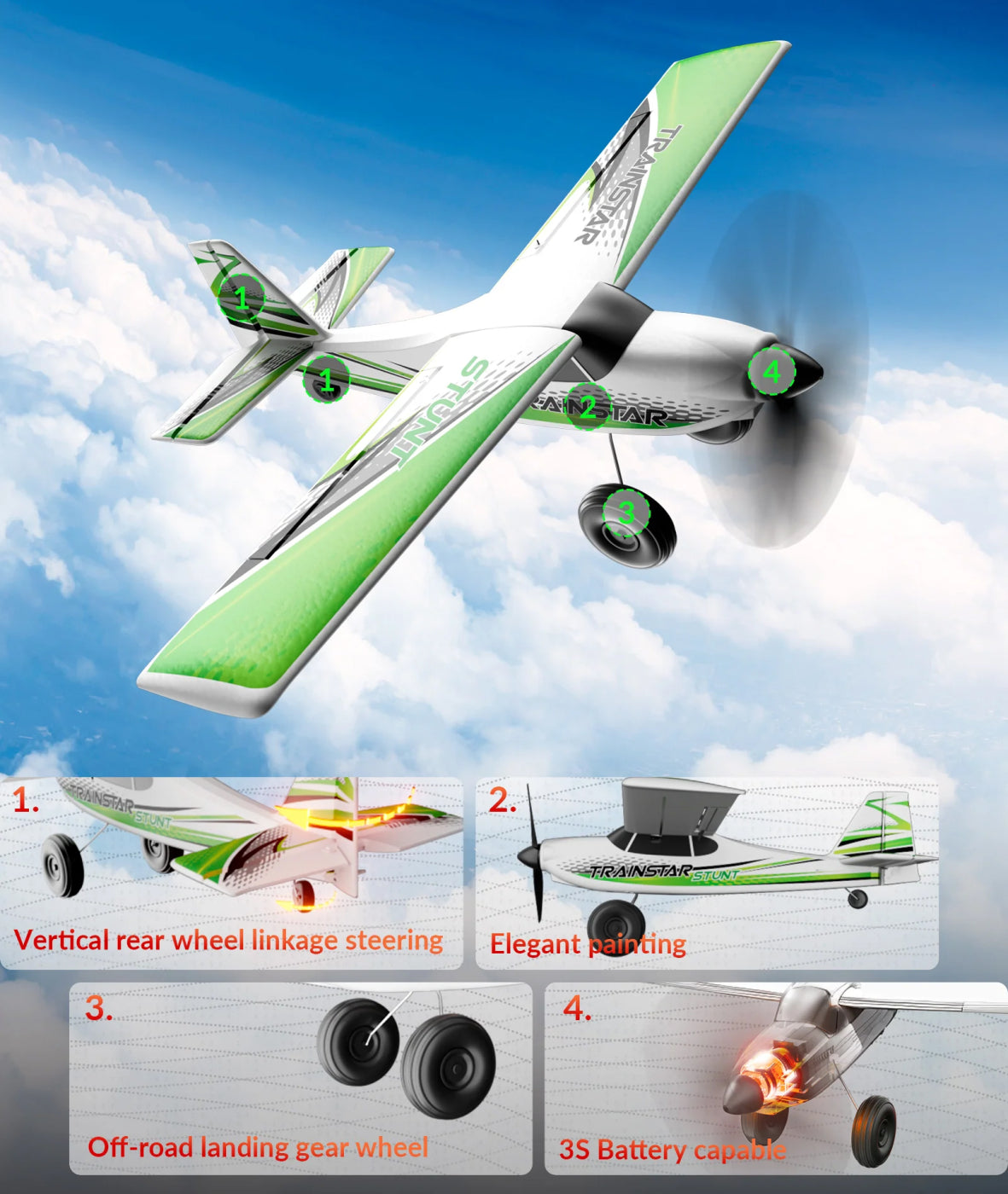 Trainstar Stunt Gyro Brushless 500mm RTF