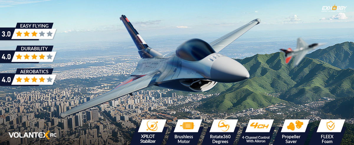 F16 Fighting Falcon Gyro Brushless 4CH 300mm RTF