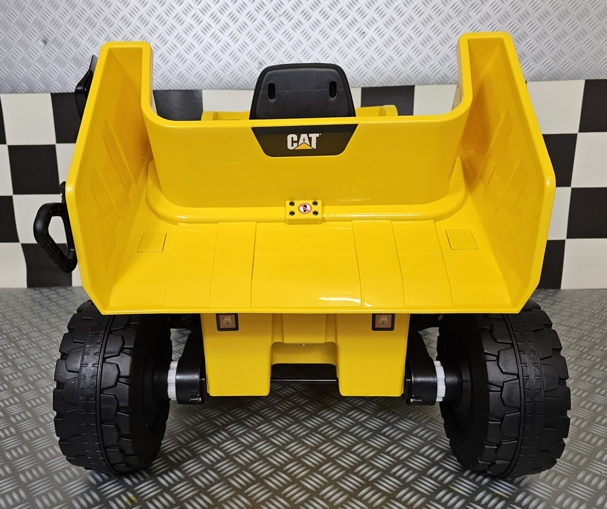 Caterpillar dumper 12V kids' tractor – 1 seat