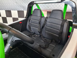 Kids' buggy 24V – 2 seats, white/green