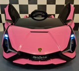 Lamborghini Sian 12V electric car for kids – 1 seat, pink