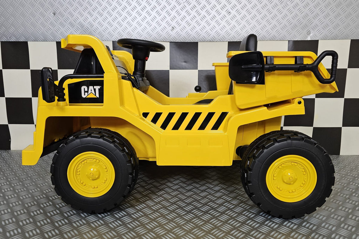 Caterpillar dumper 12V kids' tractor – 1 seat
