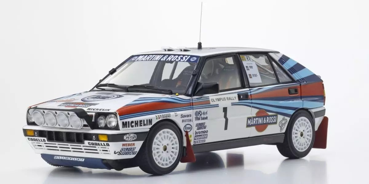 Kyosho 1:18 Lancia Delta HF Integrale (8V) Olympus 1988 Martini Nr.1