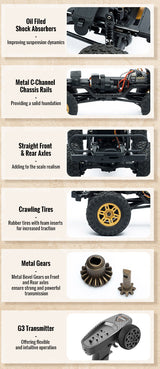 1/24 Land rover Defender 90 FCX24M crawler RTR kit - Camel Trophy
