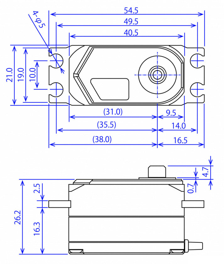 HPS-CD701 Driftcar Servo 17kg 0.045s Low Profile S.BUS/HV