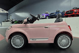 Fiat 500 12V electric car for kids – pink
