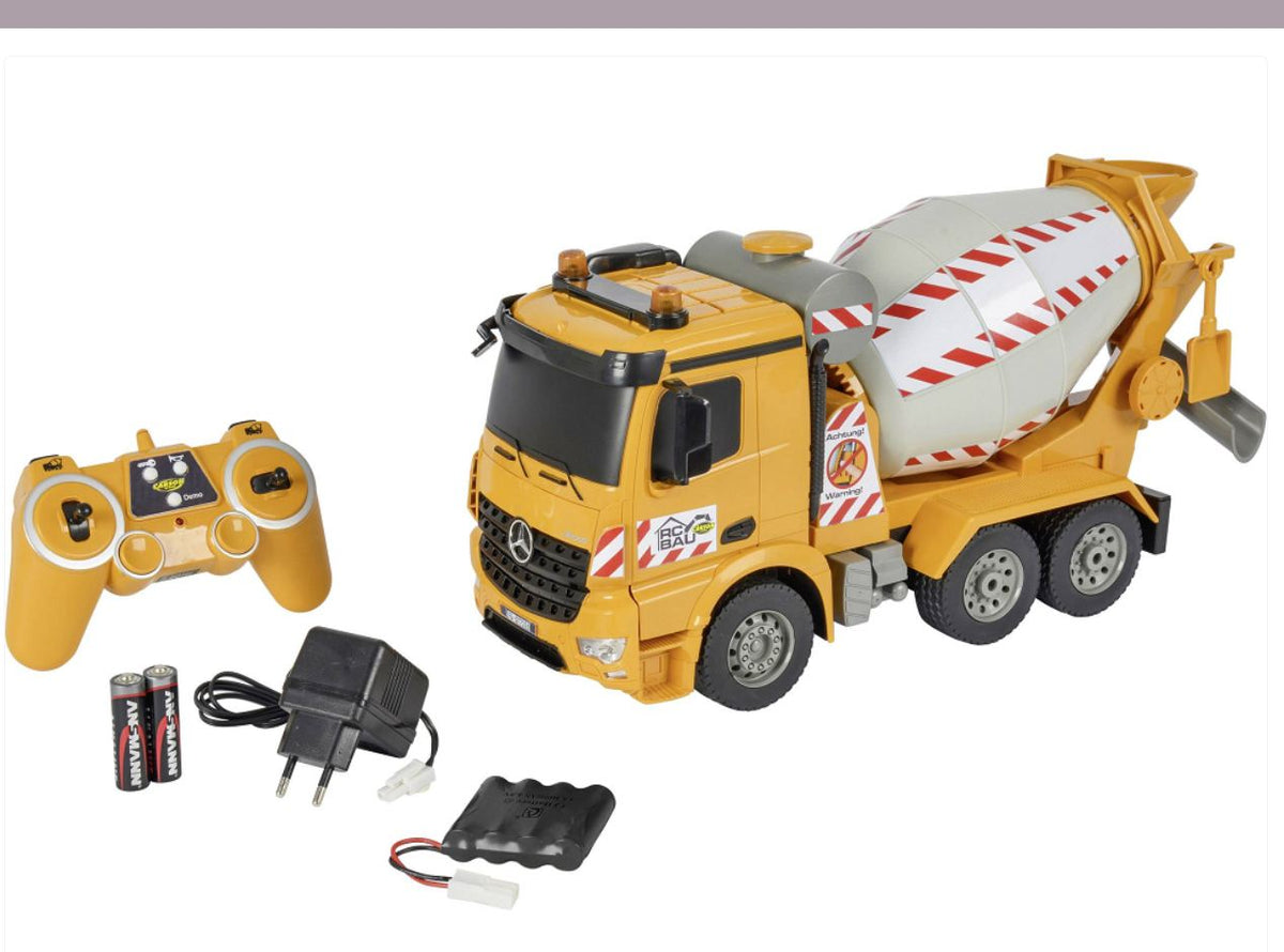 Remote-controlled Concrete Mixer Mercedes-Benz Arocs 1:20 – with lights, sound and engine sound