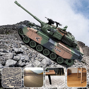 Serious remote-controlled tank with real pellets, real smoke, real movements plus option for water pellets