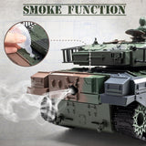 Serious remote-controlled tank with real pellets, real smoke, real movements plus option for water pellets