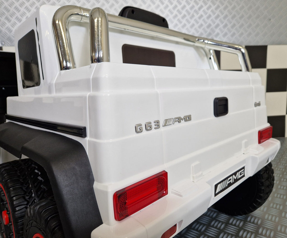 Kids' car Mercedes G63 6x6 AMG for 1 person in white