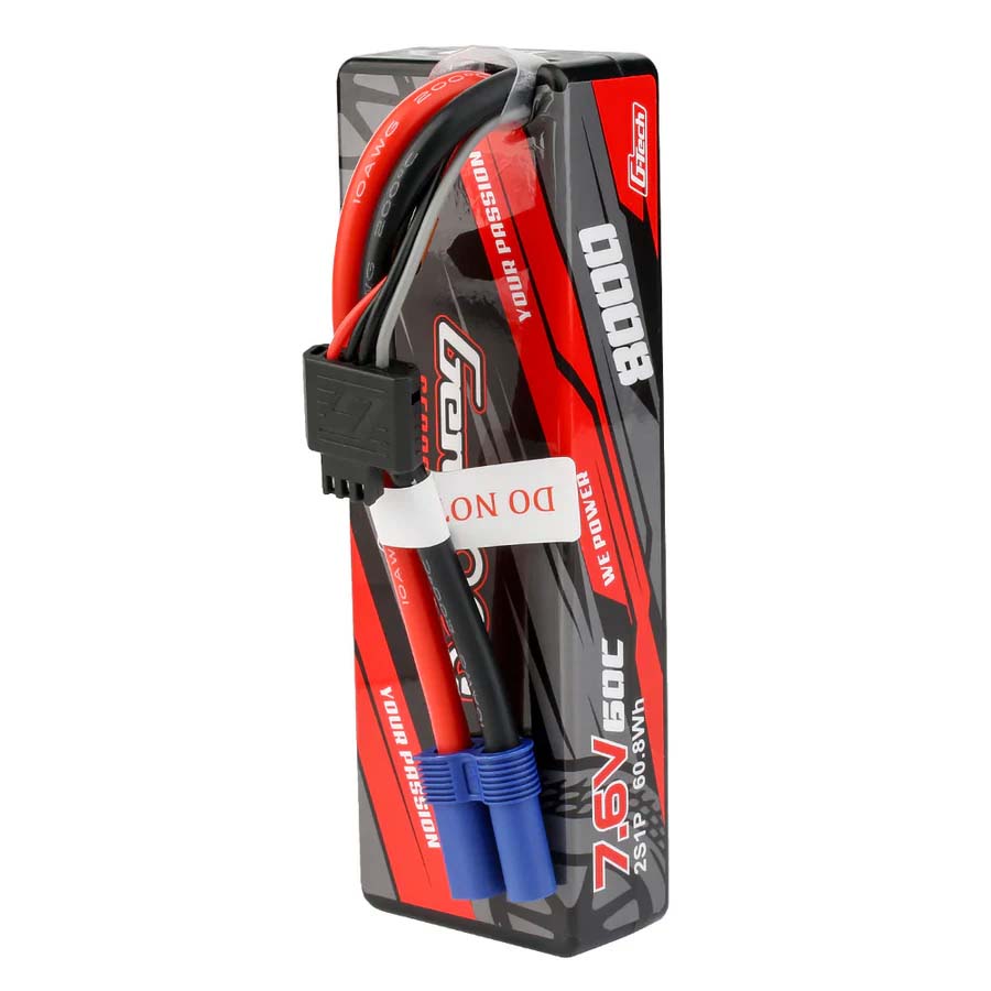 GENS ACE GEA802S60E5GT - GensAce G-Tech Hard 2S 7.6V-8000-60C 138x46x24mm 334g XT60