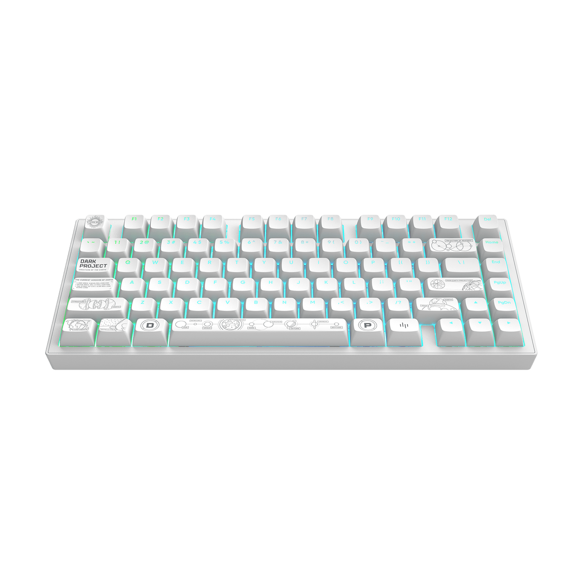 Dark Project ALU Terra Nova White - Wireless Gaming Keyboard (ANSI)