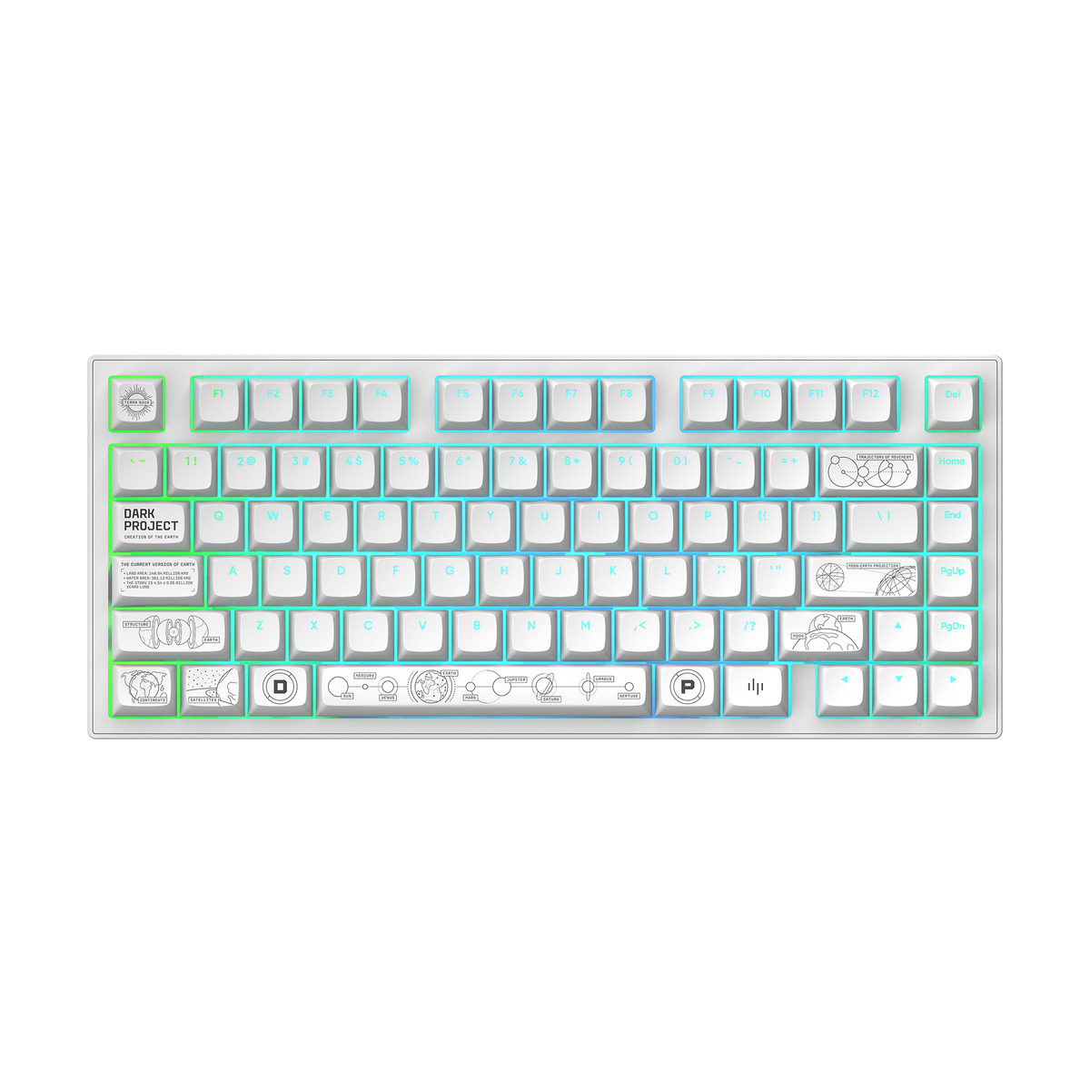 Dark Project ALU Terra Nova White - Wireless Gaming Keyboard (ANSI)