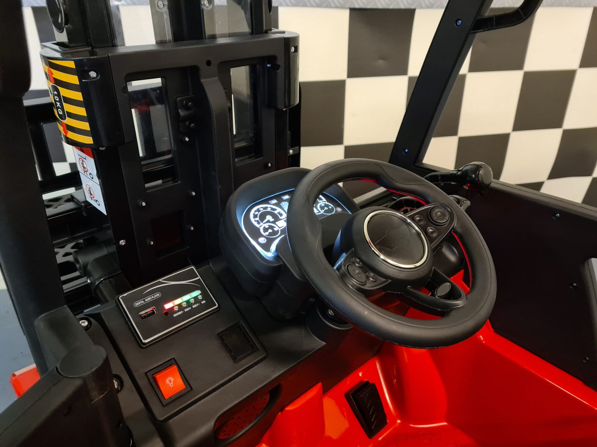 Kids' forklift 12V with remote control – red