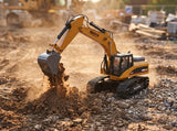 Huina 1580 v5 - 8 kgs 23-function remote-controlled metal excavator - 320 caterpillar